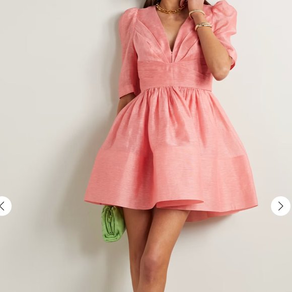 Zimmermann Dresses & Skirts - Zimmermann Wonderland Linen & Silk Blend Mini - Size 0 - Guava